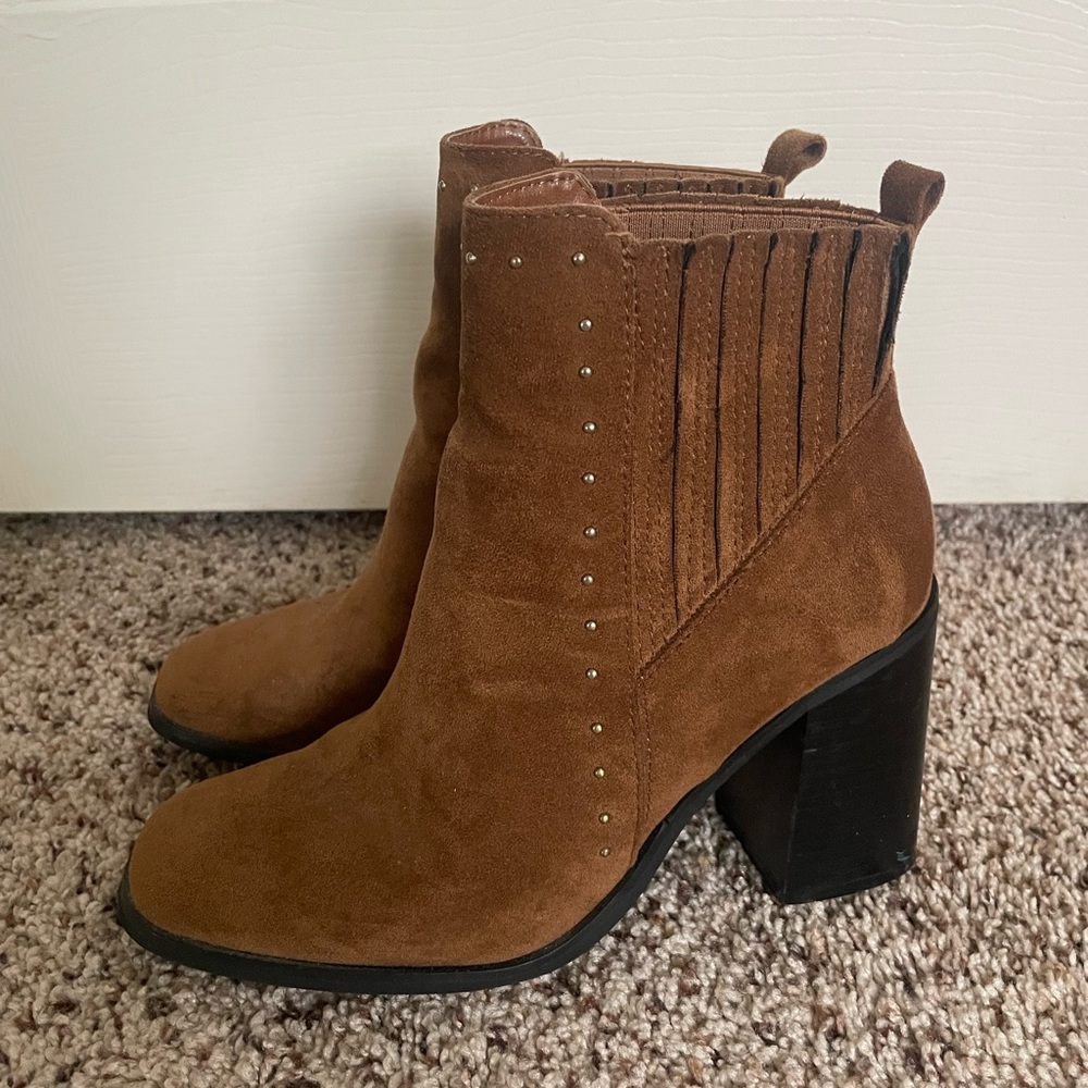 Brown Suede Ankle Boots